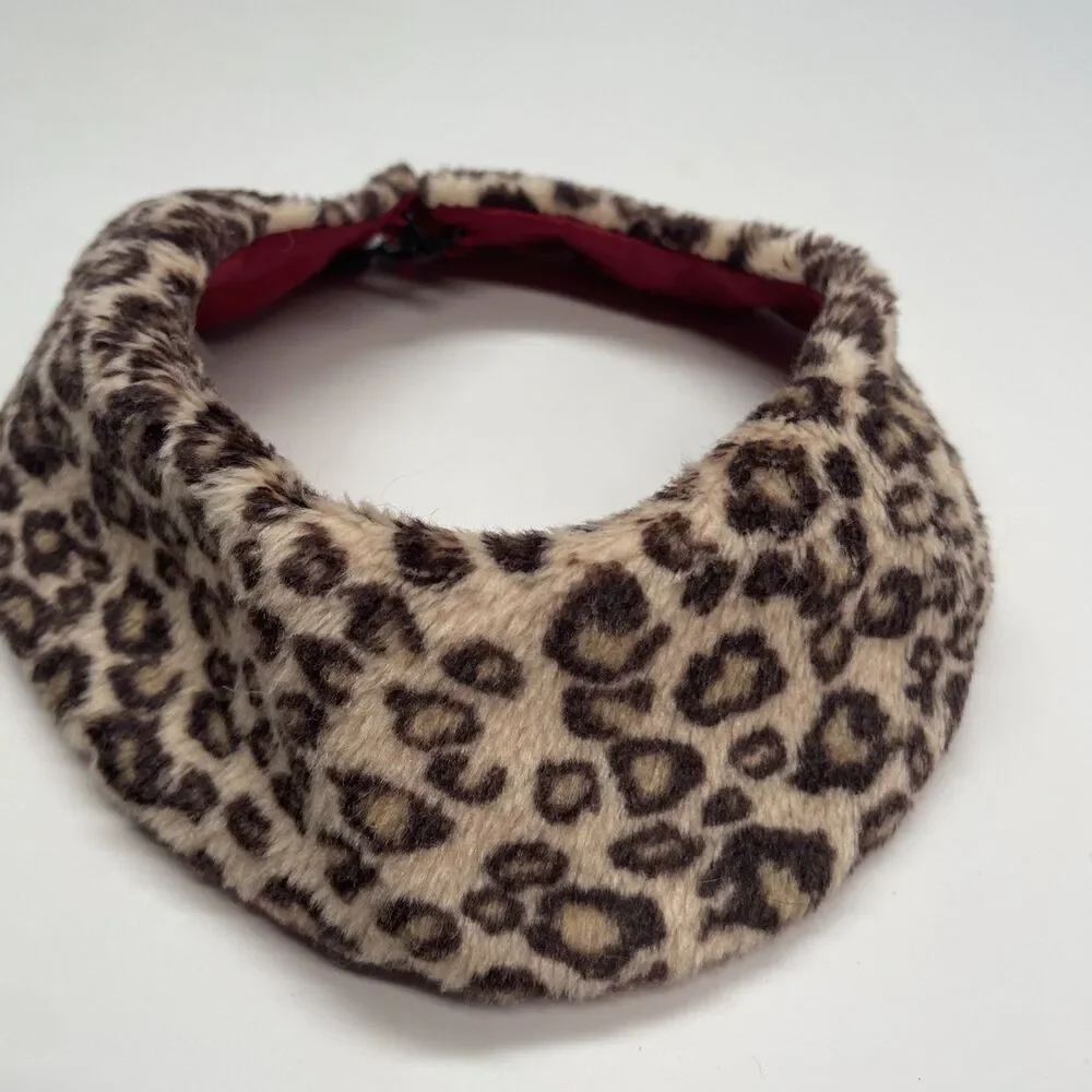 American Girl Doll Leopard Faux Fur Collar - Chocolate Cherry Outfit Accessory